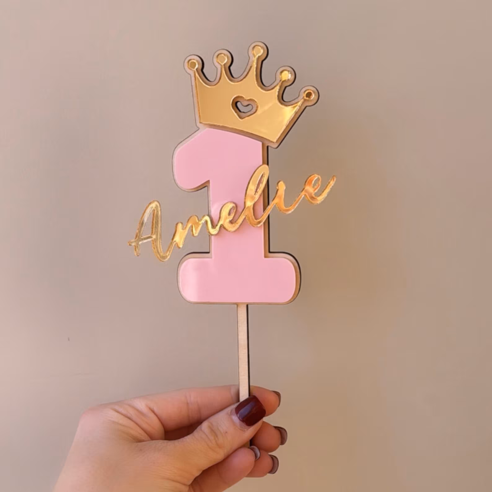 Personalised Number Cake Topper, First Birthday Cake Topper, Princess Cake Topper, Princess Birthday, First Birthday Cake, ll